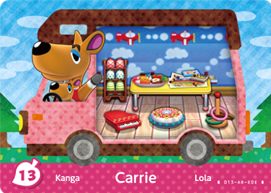 Carrie NFC Villager Card – New Leaf – Welcome Amiibo