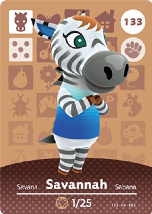 Savannah NFC Card – Animal Crossing Series 2 Amiibo