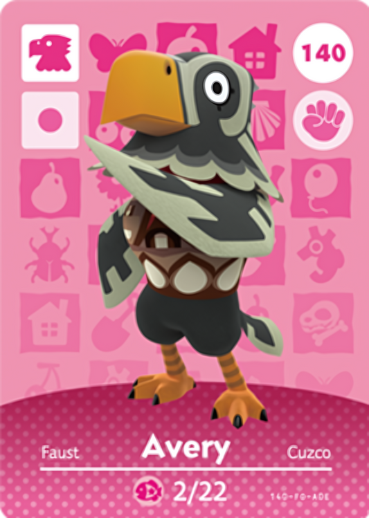 Avery NFC Card – Animal Crossing Series 2 Amiibo