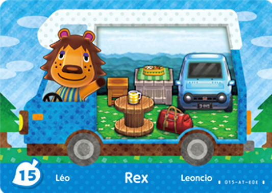Rex NFC Villager Card – New Leaf – Welcome Amiibo