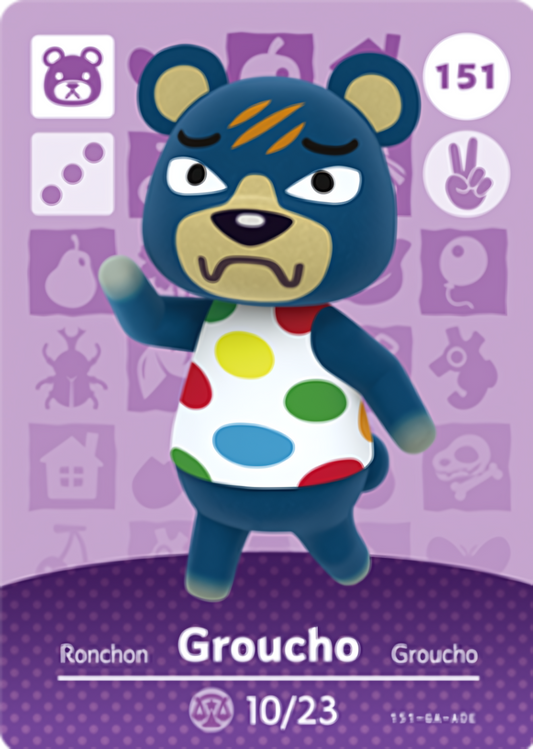 Groucho NFC Card – Animal Crossing Series 2 Amiibo
