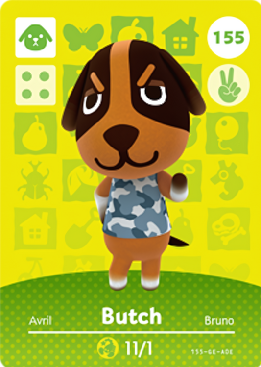Butch NFC Card – Animal Crossing Series 2 Amiibo