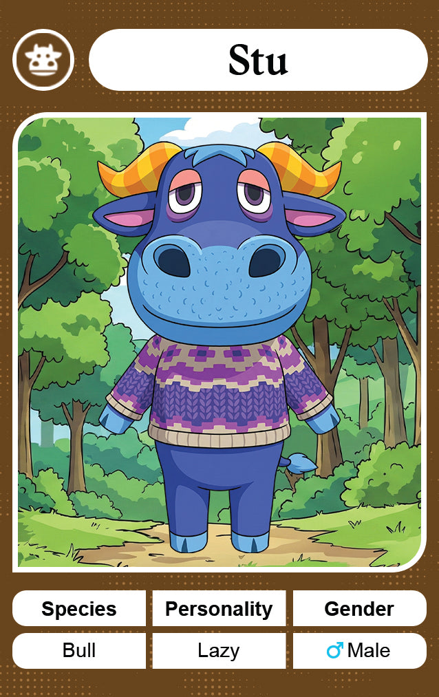 Stu - Nookpals x Animal Crossing – New Leaf Welcome Amiibo NFC Card