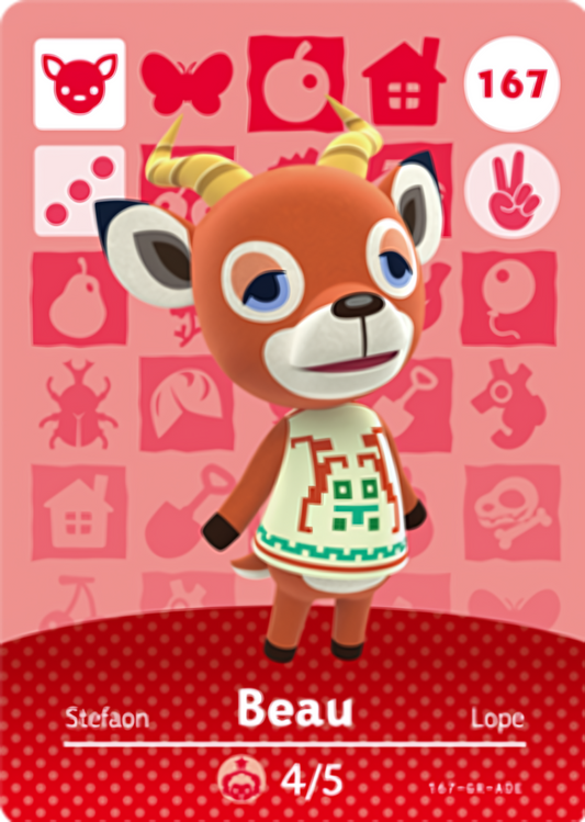 Beau NFC Card – Animal Crossing Series 2 Amiibo