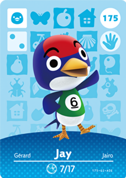 Jay NFC Card – Animal Crossing Series 2 Amiibo