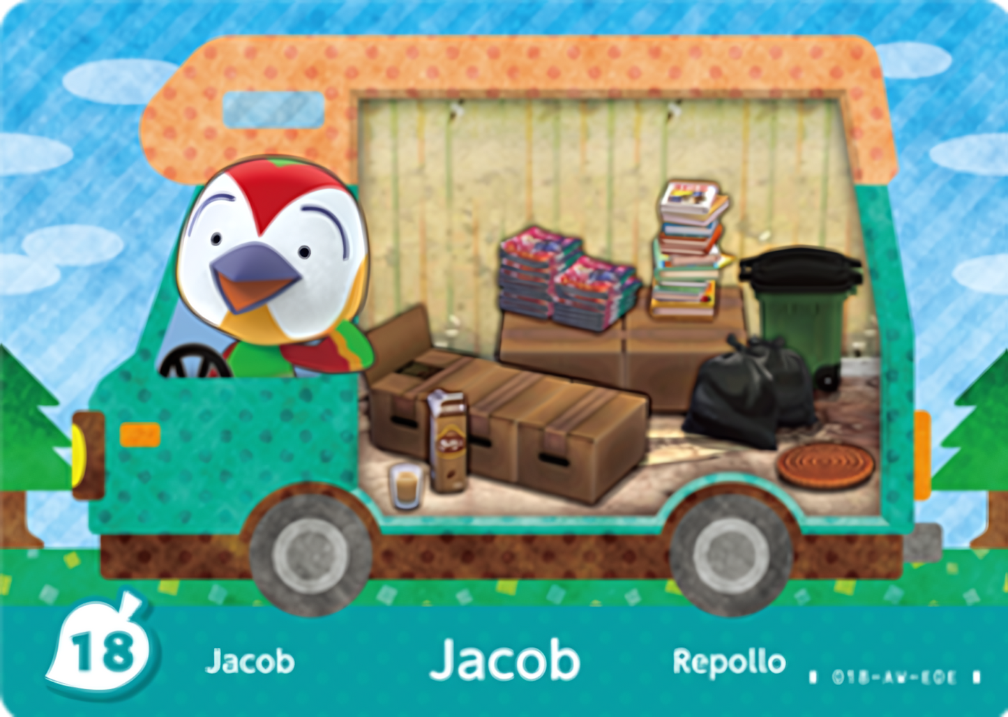 Jacob NFC Villager Card – New Leaf – Welcome Amiibo