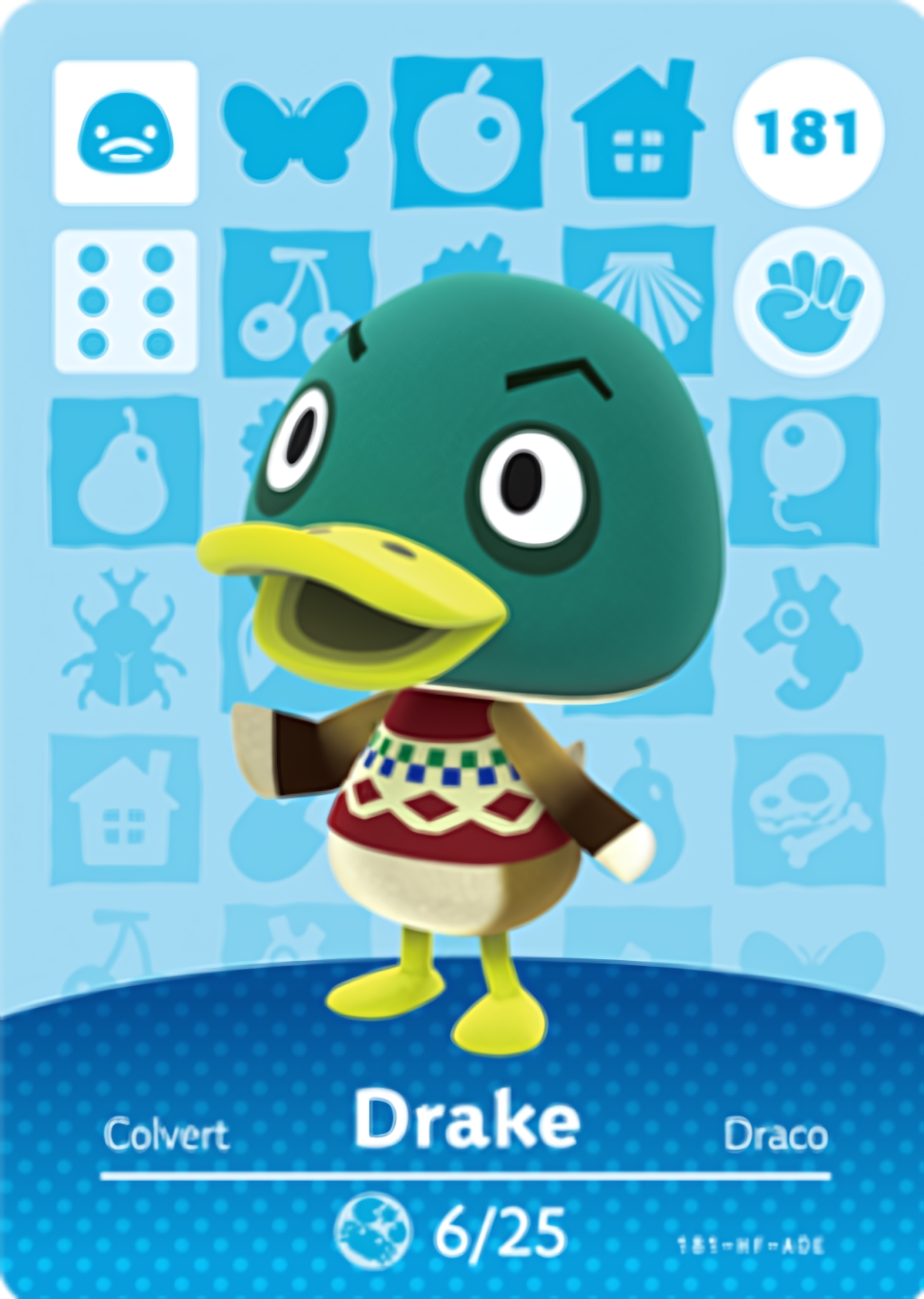 Drake NFC Card – Animal Crossing Series 2 Amiibo