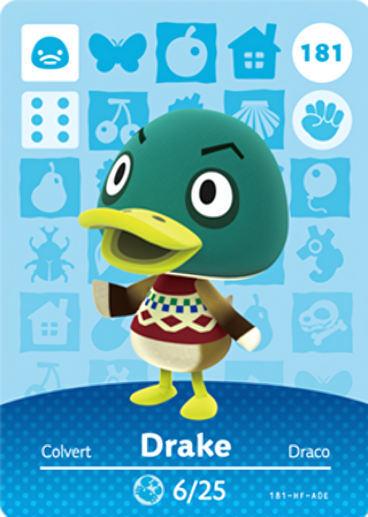 Drake NFC Card – Animal Crossing Series 2 Amiibo
