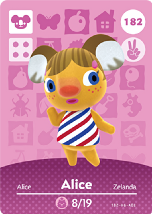 Alice NFC Card – Animal Crossing Series 2 Amiibo