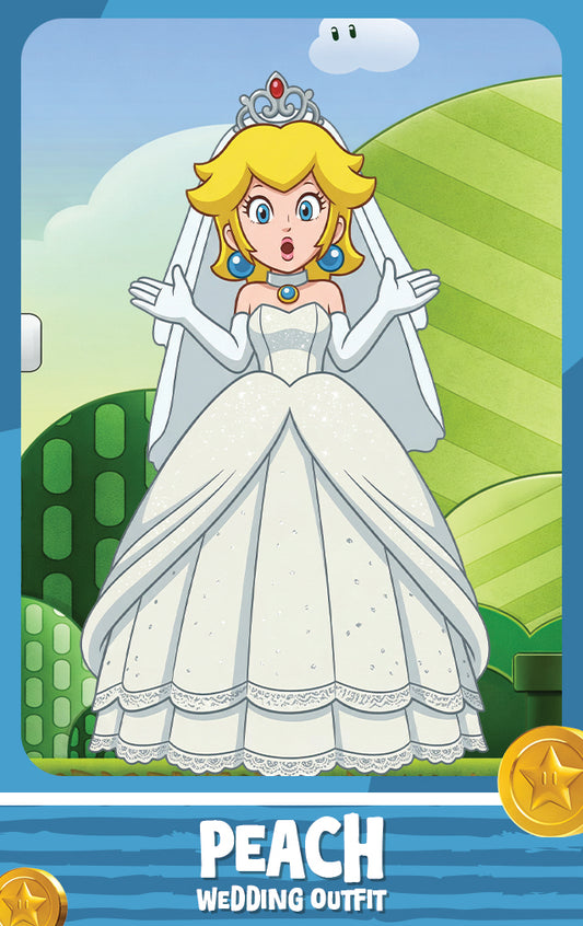 Peach - Wedding Outfit - Nookpals x Super Mario - Amiibo NFC Card