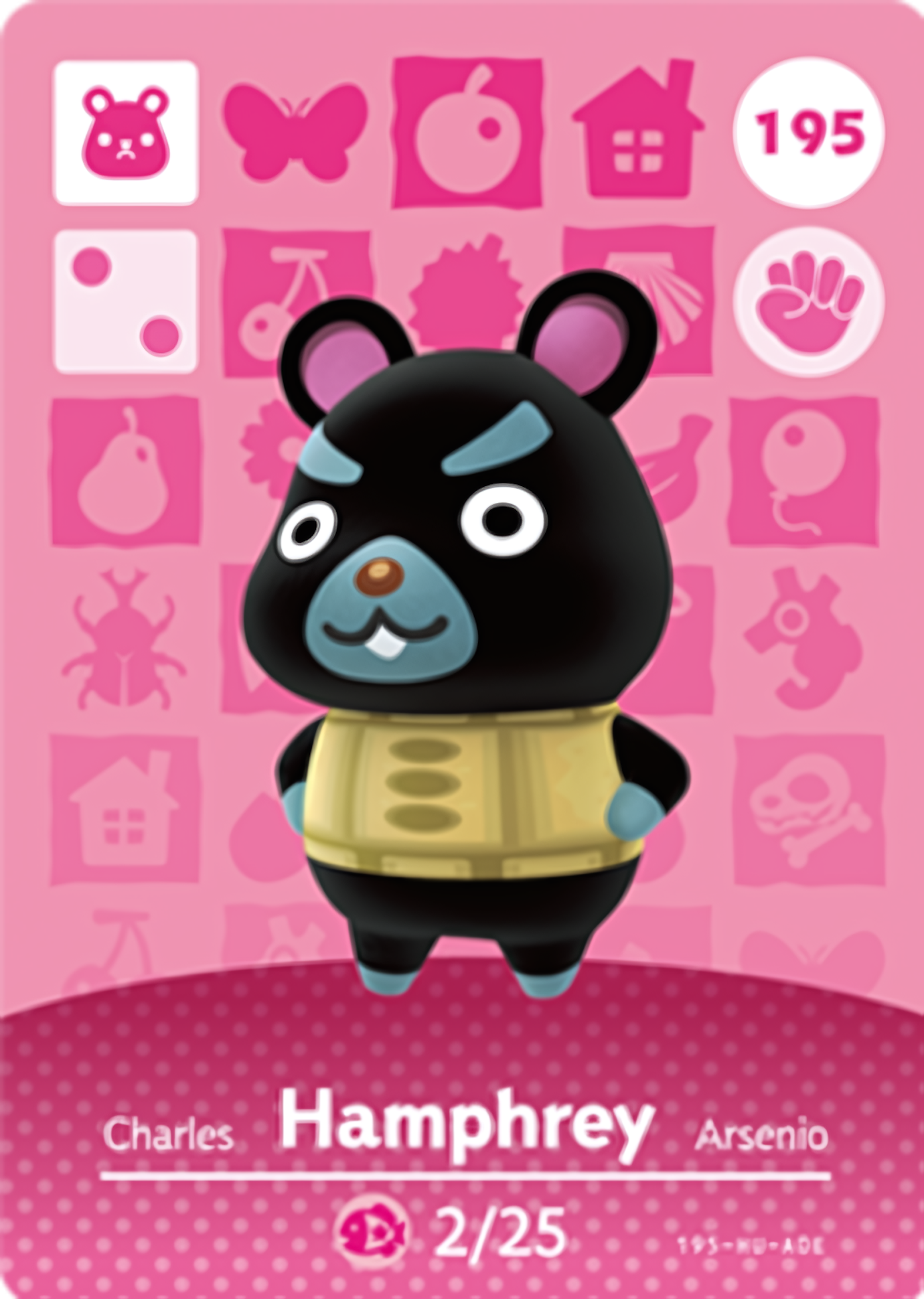 Hamphrey NFC Card – Animal Crossing Series 2 Amiibo