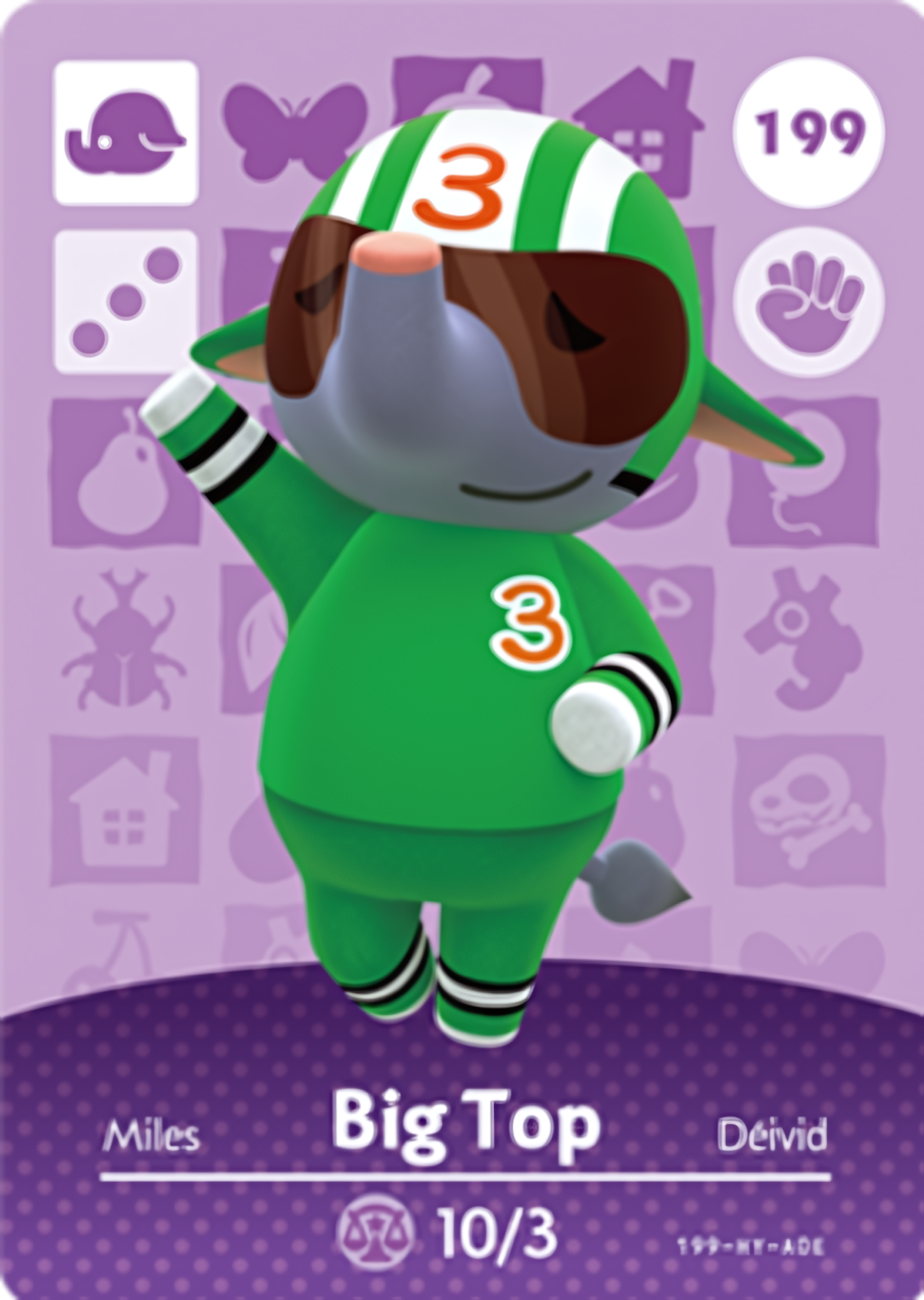 Big Top NFC Card – Animal Crossing Series 2 Amiibo