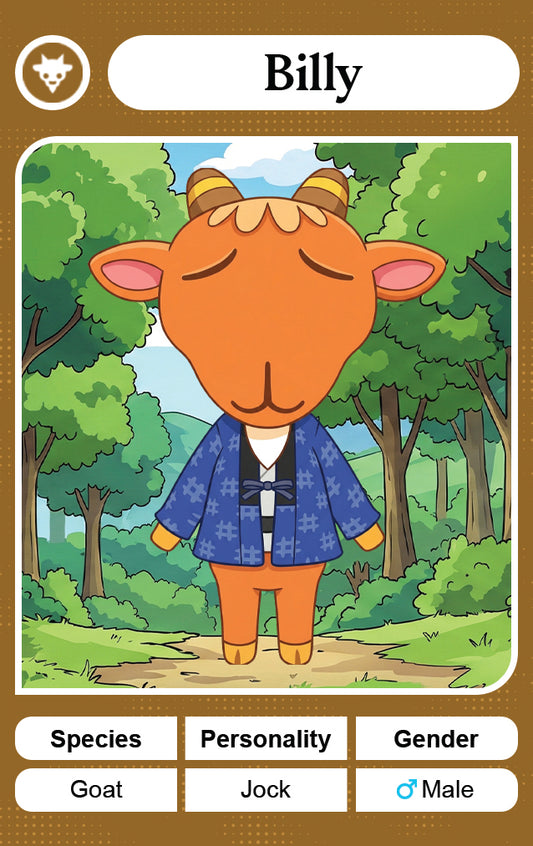 Billy - Nookpals x Animal Crossing – New Leaf Welcome Amiibo NFC Card