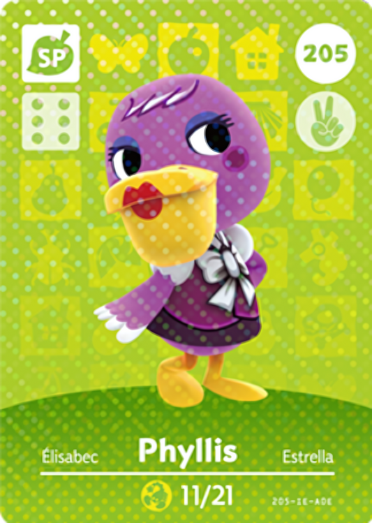 Phyllis NFC Card – Animal Crossing Series 3 Amiibo