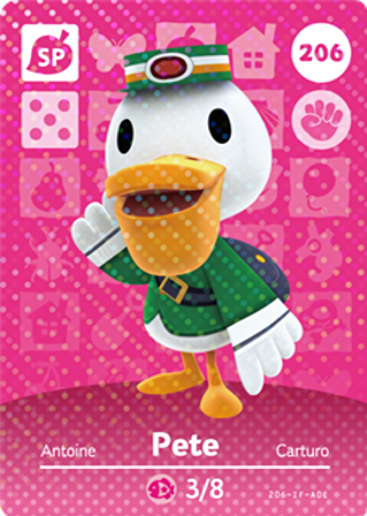 Pete NFC Card – Animal Crossing Series 3 Amiibo