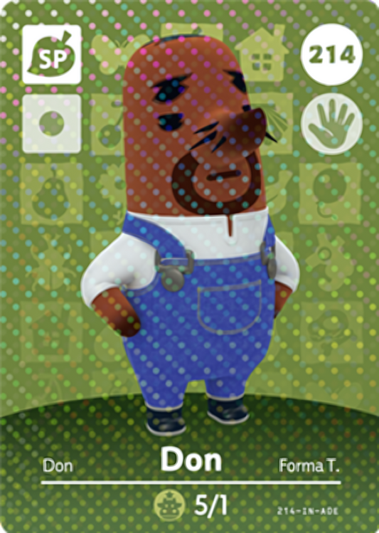 Don NFC Card – Animal Crossing Series 3 Amiibo