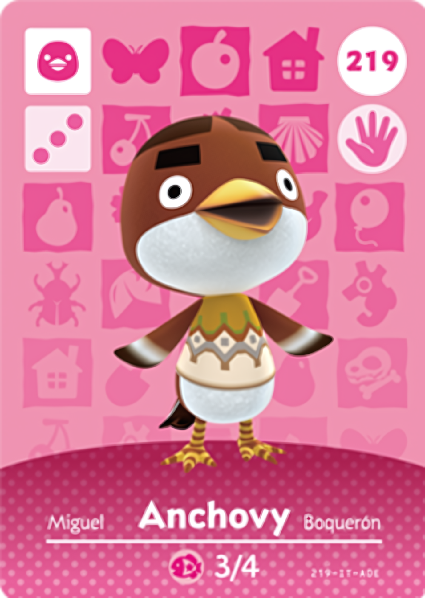 Anchovy NFC Card – Animal Crossing Series 3 Amiibo