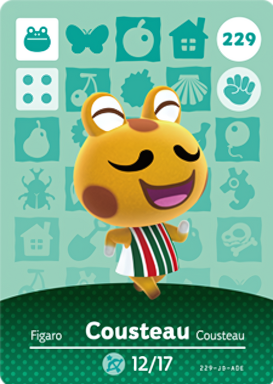 Cousteau NFC Card – Animal Crossing Series 3 Amiibo