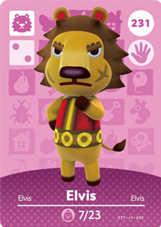 Elvis NFC Card – Animal Crossing Series 3 Amiibo