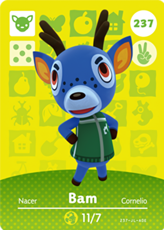 Bam NFC Card – Animal Crossing Series 3 Amiibo