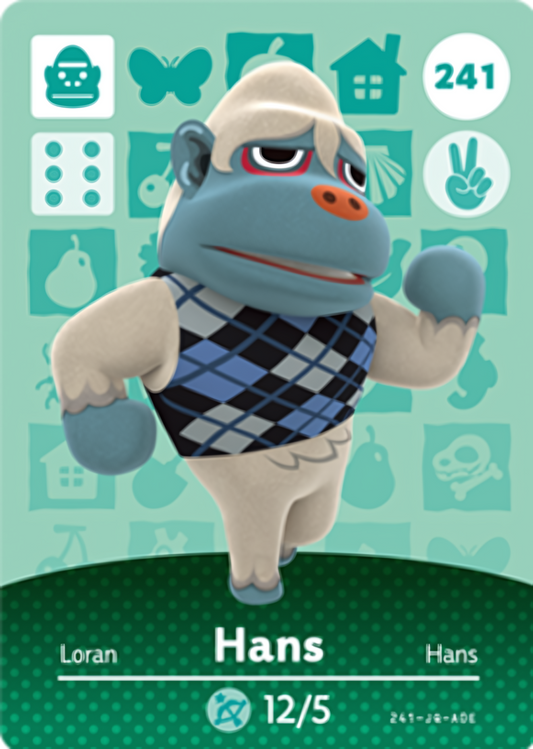 Hans NFC Card – Animal Crossing Series 3 Amiibo