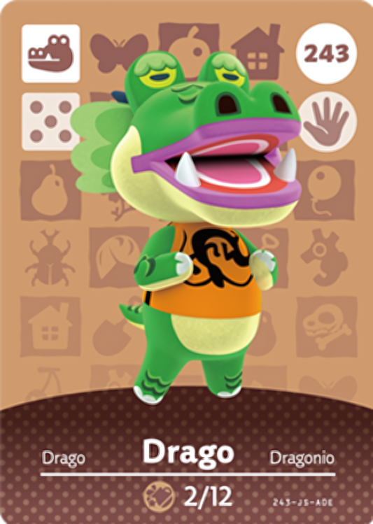 Drago NFC Card – Animal Crossing Series 3 Amiibo