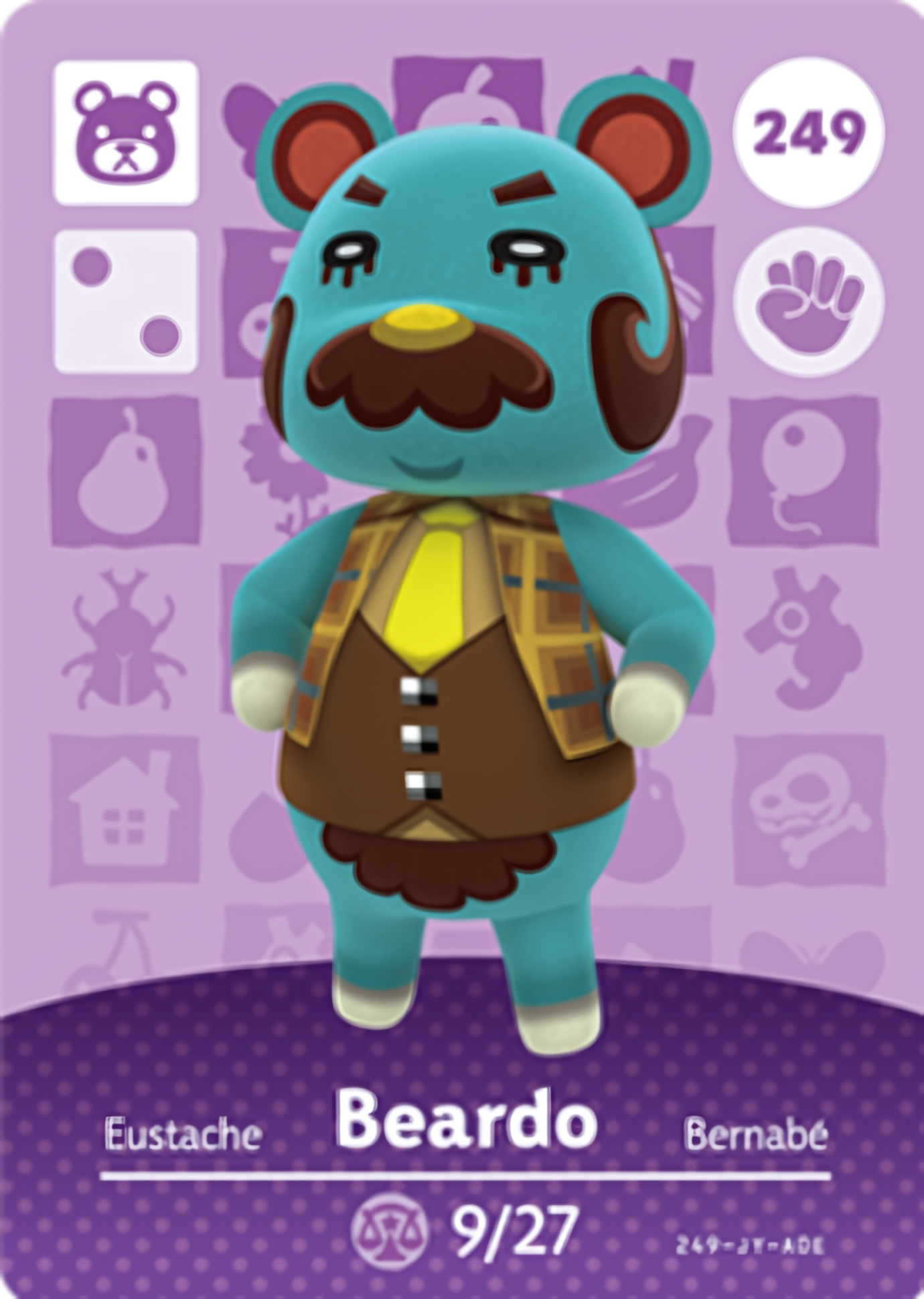 Beardo NFC Card – Animal Crossing Series 3 Amiibo