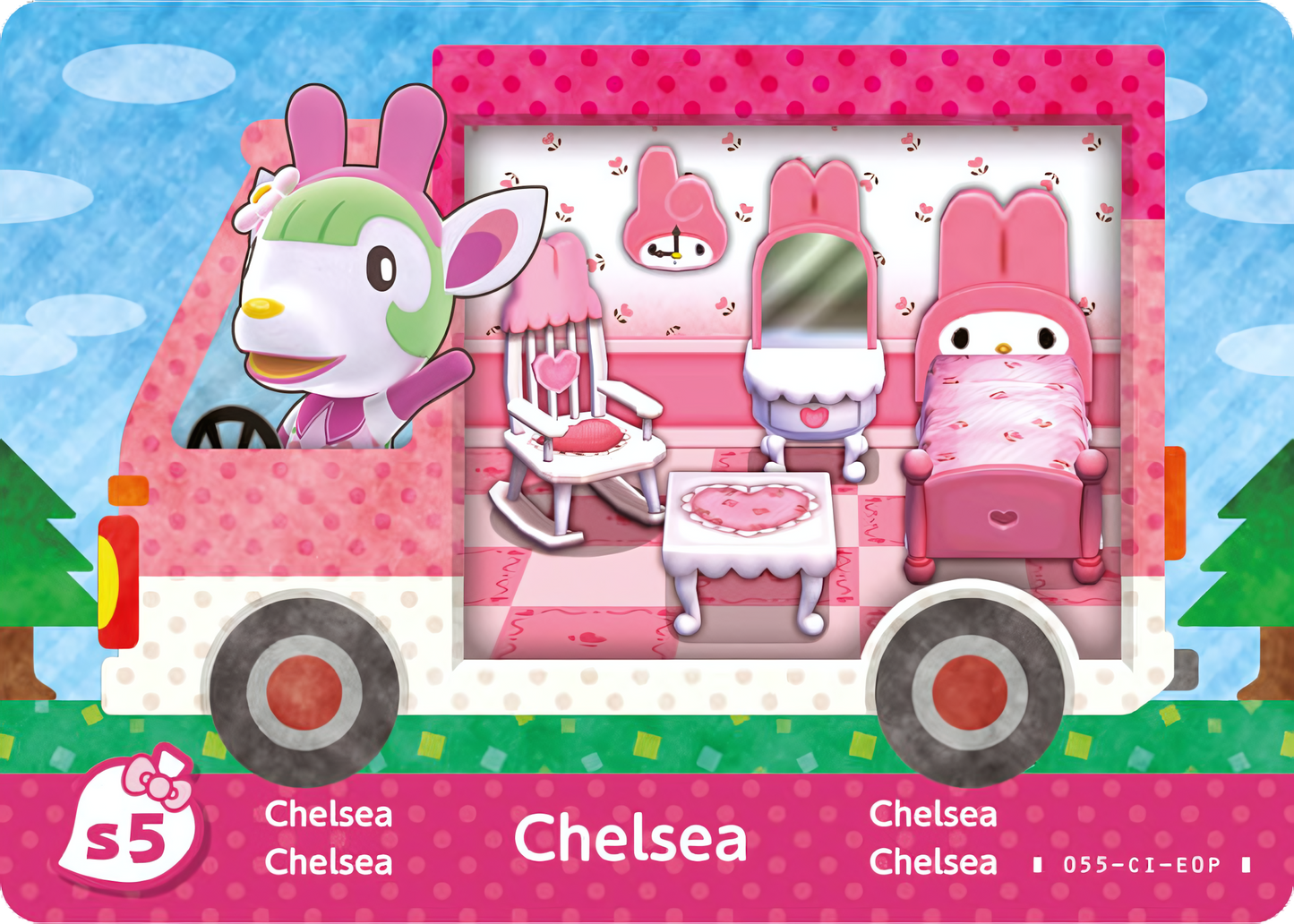 Chelsea NFC Villager Card – Animal Crossing × Sanrio Series Amiibo