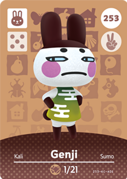 Genji NFC Card – Animal Crossing Series 3 Amiibo