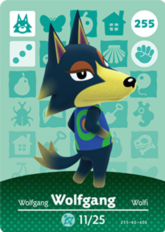Wolfgang NFC Card – Animal Crossing Series 3 Amiibo