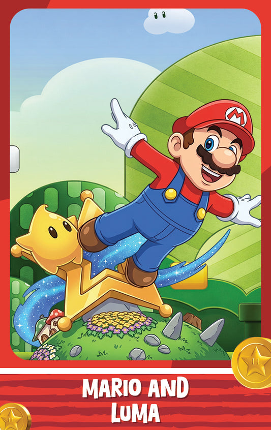 Mario and Luma - Nookpals x Super Mario - Amiibo NFC Card