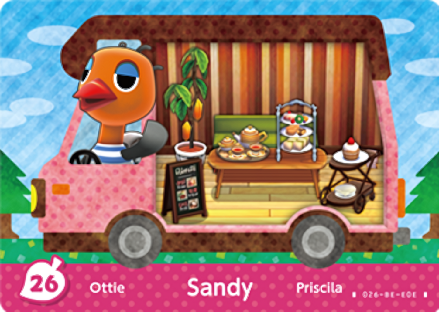 Sandy  NFC Villager Card – New Leaf – Welcome Amiibo