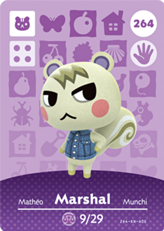 Marshal NFC Card – Animal Crossing Series 3 Amiibo