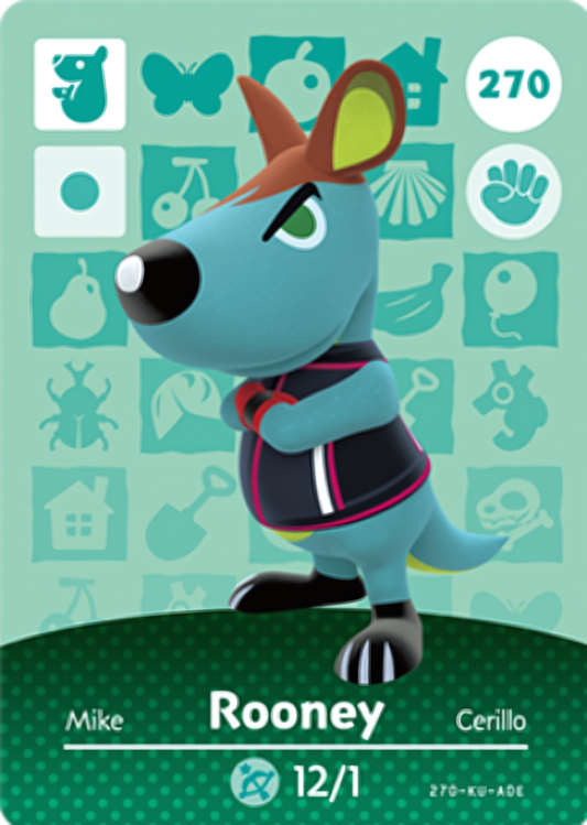 Rooney NFC Card – Animal Crossing Series 3 Amiibo
