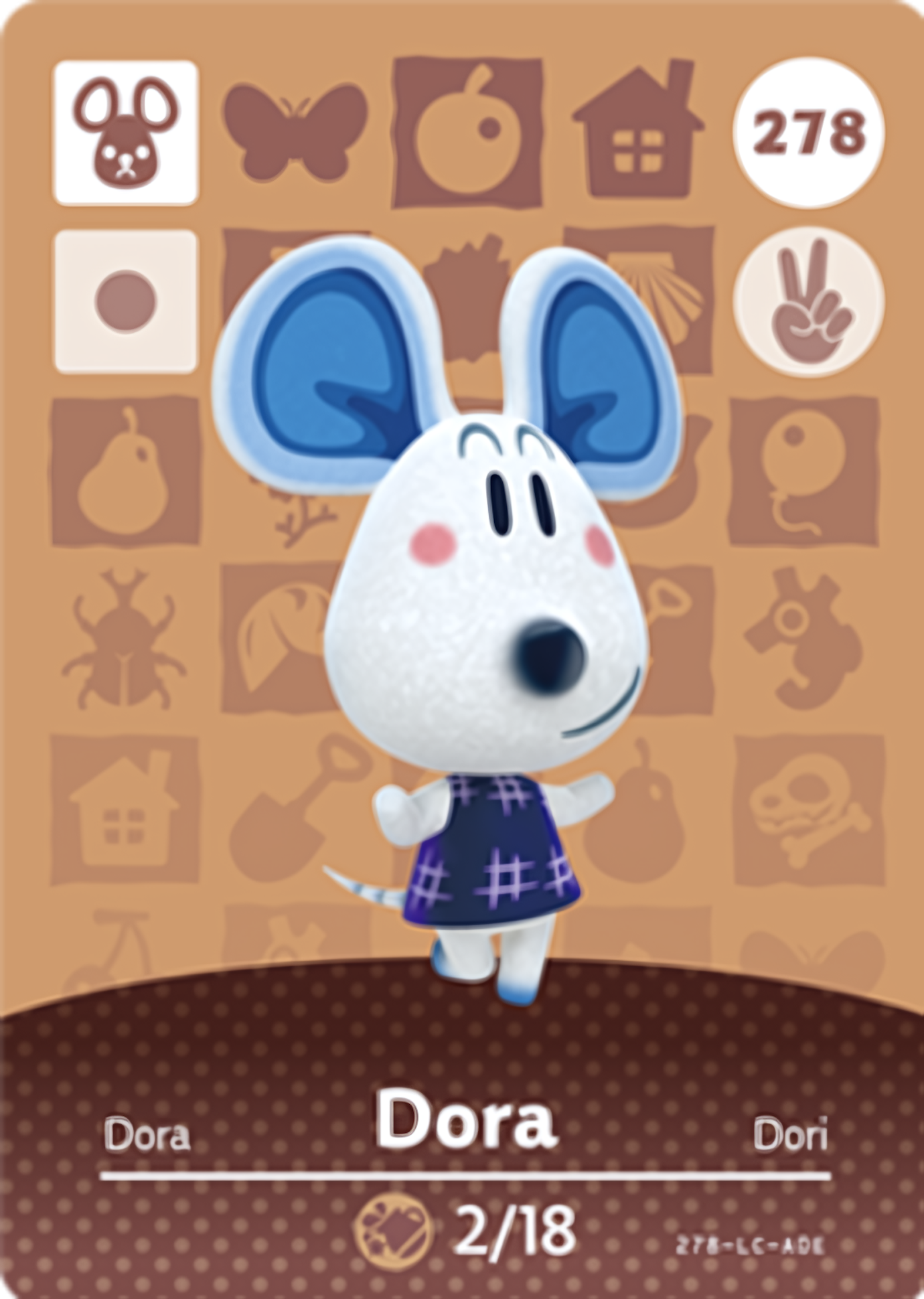 Dora NFC Card – Animal Crossing Series 3 Amiibo