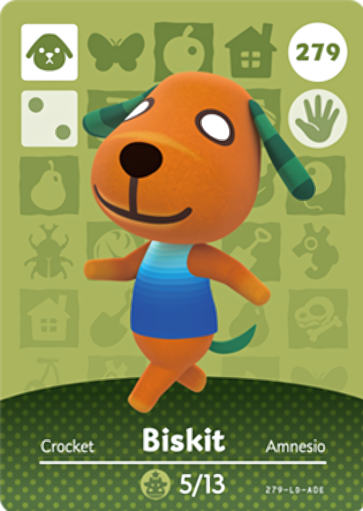 Biskit NFC Card – Animal Crossing Series 3 Amiibo