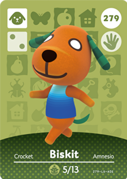 Biskit NFC Card – Animal Crossing Series 3 Amiibo