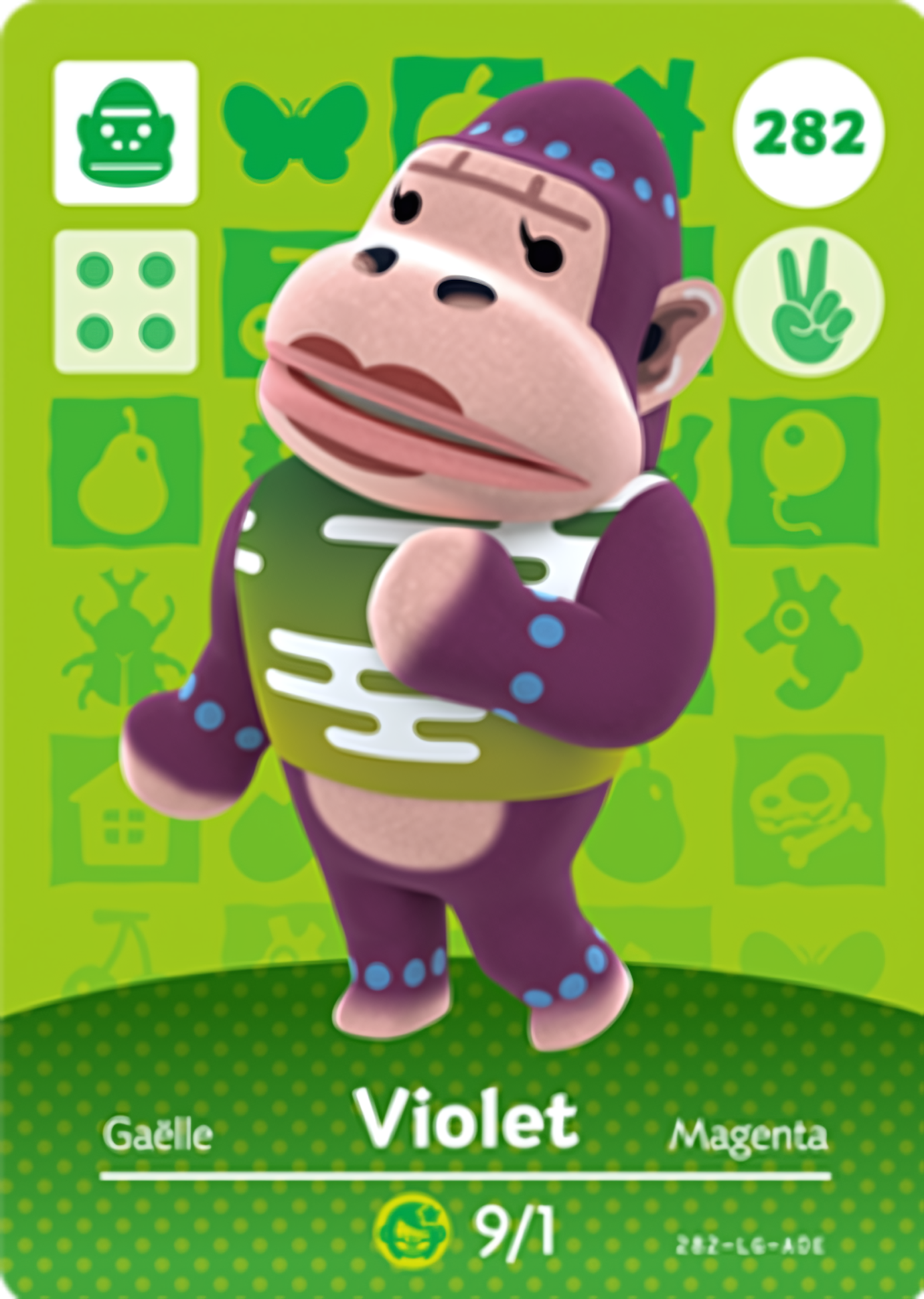 Violet NFC Card – Animal Crossing Series 3 Amiibo