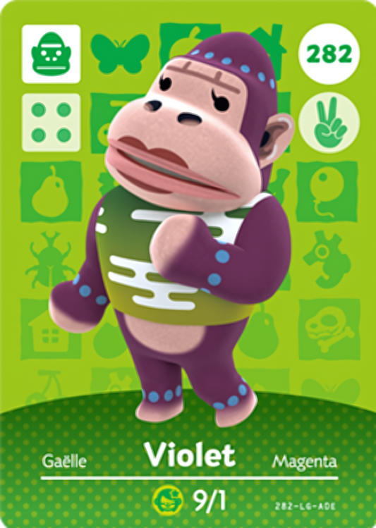 Violet NFC Card – Animal Crossing Series 3 Amiibo