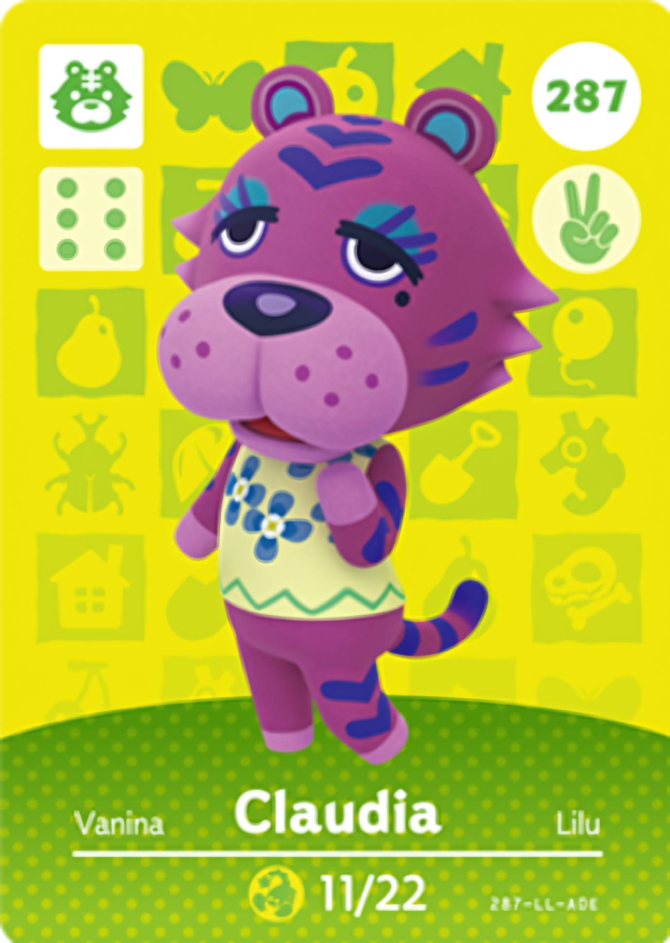 Claudia NFC Card – Animal Crossing Series 3 Amiibo
