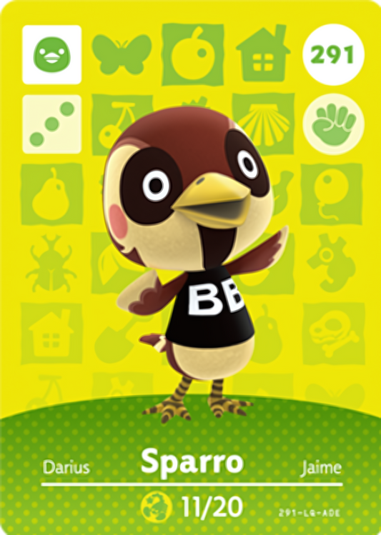 Sparro NFC Card – Animal Crossing Series 3 Amiibo