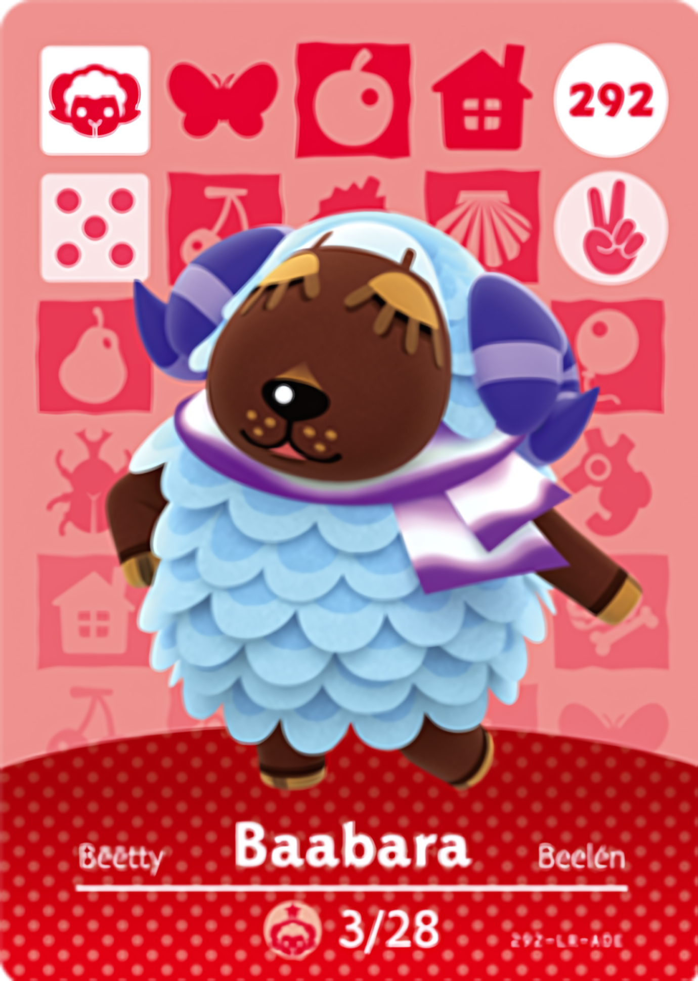 Baabara NFC Card – Animal Crossing Series 3 Amiibo