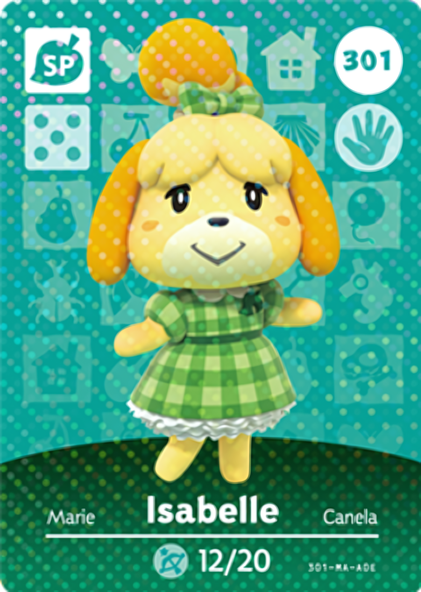 Isabelle (Dress) NFC Card – Animal Crossing Series 4 Amiibo