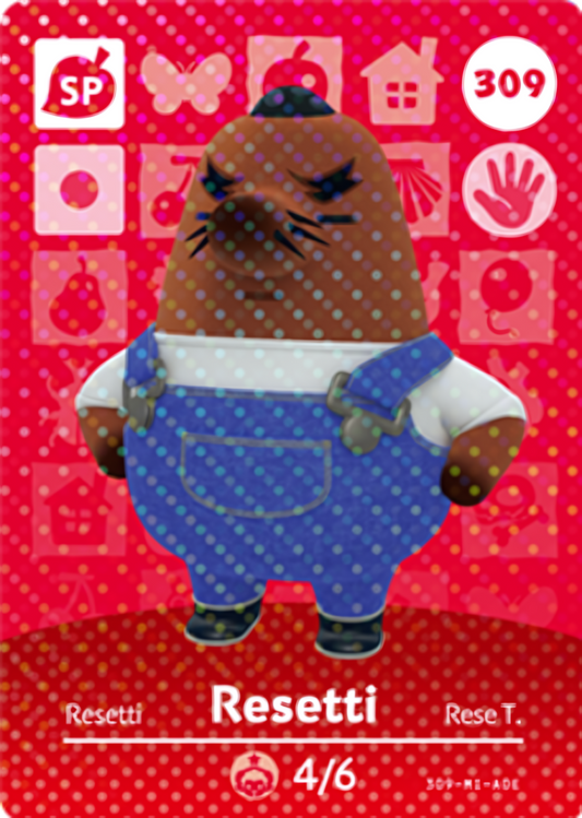 Resetti NFC Card – Animal Crossing Series 4 Amiibo