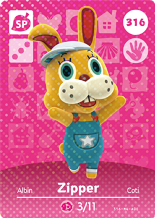 Zipper NFC Card – Animal Crossing Series 4 Amiibo