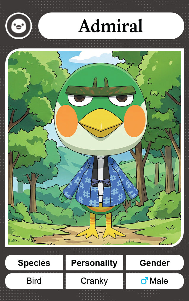 Admiral - Nookpals x Animal Crossing – New Leaf Welcome Amiibo NFC Card