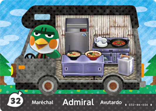 Admiral NFC Villager Card – New Leaf – Welcome Amiibo