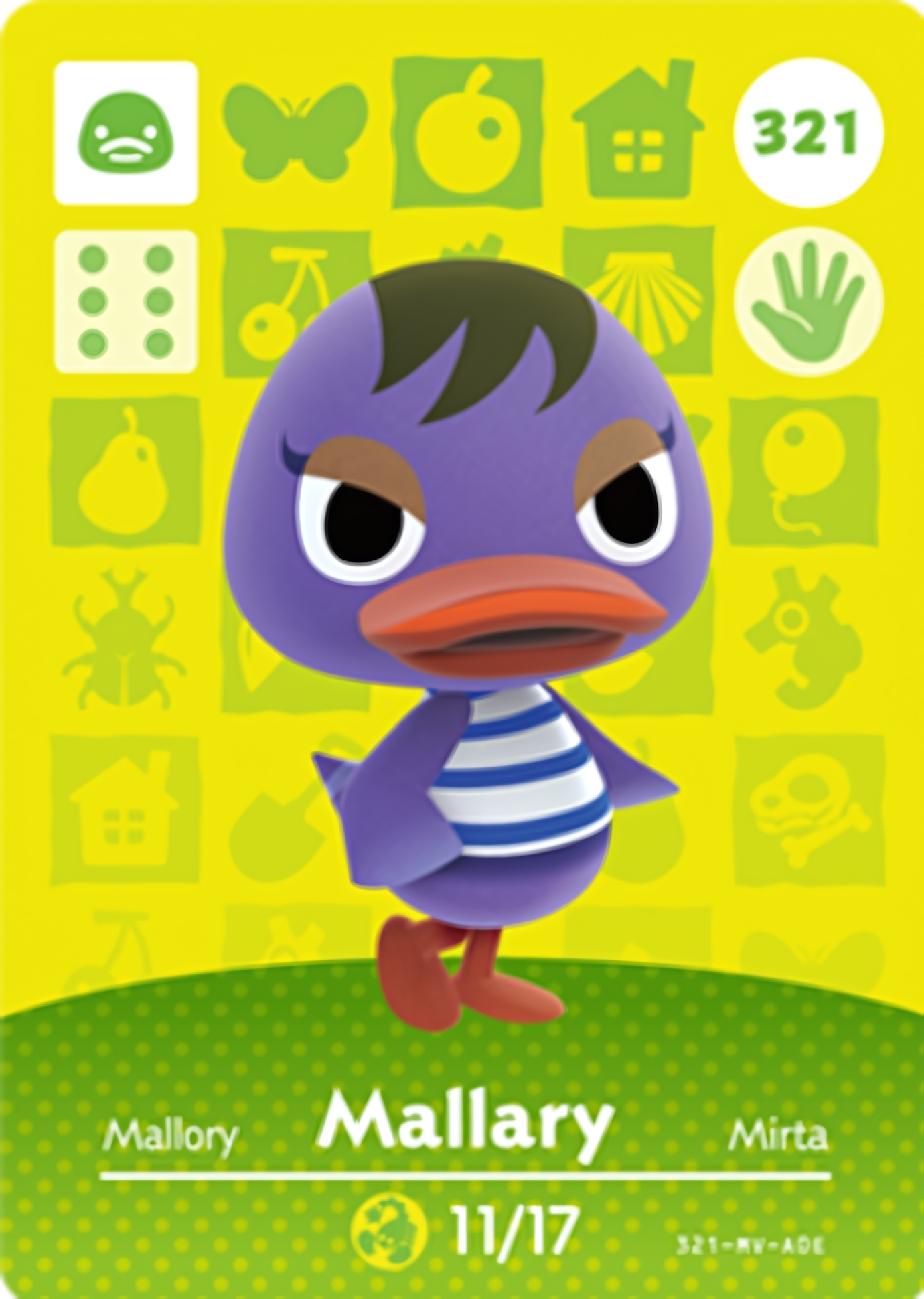 Mallary NFC Card – Animal Crossing Series 4 Amiibo