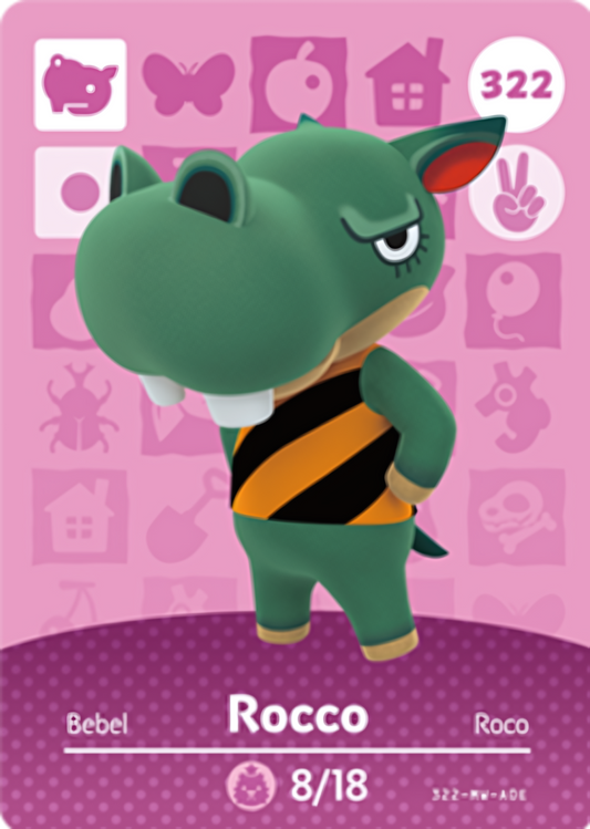 Rocco NFC Card – Animal Crossing Series 4 Amiibo