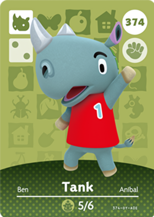 Tank NFC Card – Animal Crossing Series 4 Amiibo